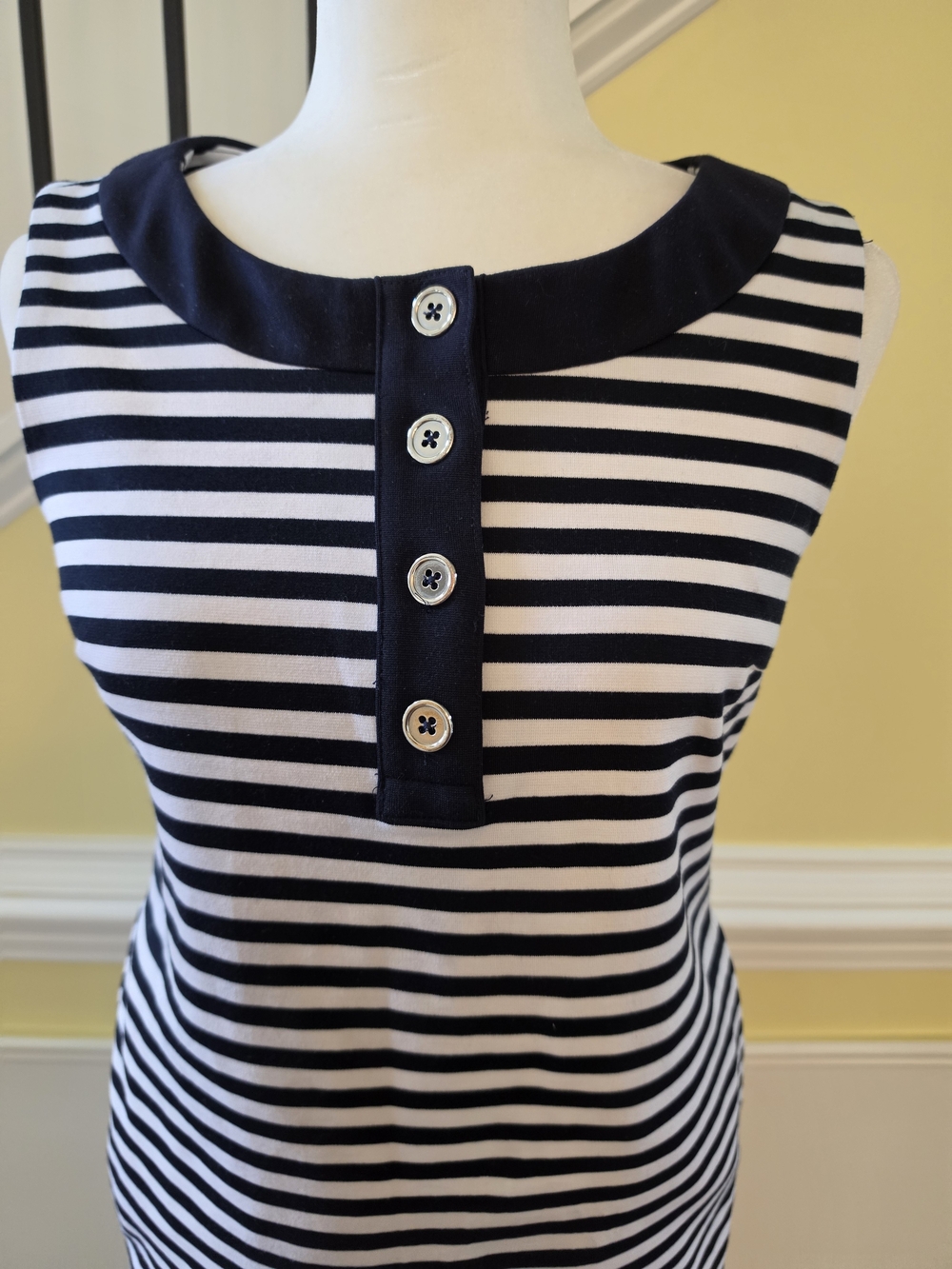 Premise Navy & White Striped Dress Sz-PS